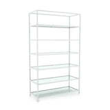 Freestanding Retail Shelf Merchandiser w/ Adjustable Glass Shelves