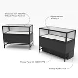 Panneaux de confidentialité pour vitrine de luxe avec tiroirs de rangement