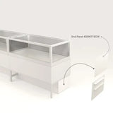 Panneaux de confidentialité pour vitrine de luxe avec tiroirs de rangement