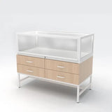 Deluxe Glass Showcase Display Cabinet w/Storage