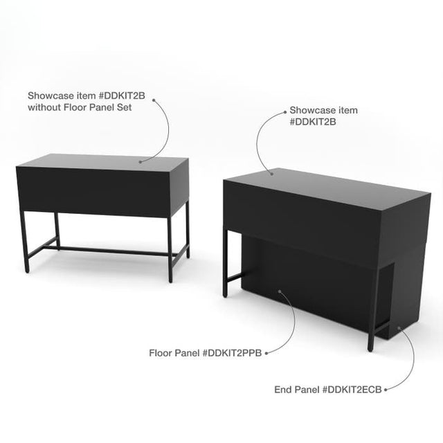 Privacy Panels for Deluxe Display Table Storage Cabinet With Drawers