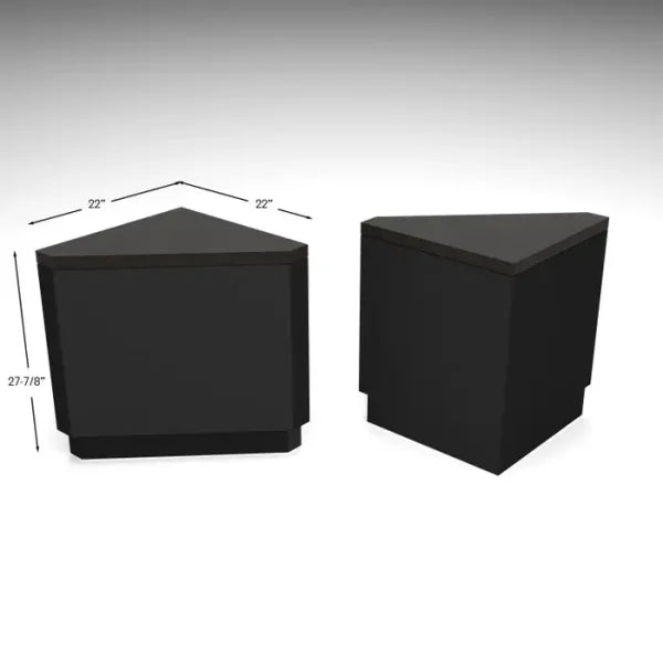 Deluxe Corner Retail Pedestal Counters
