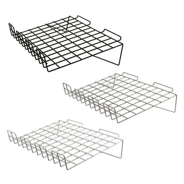 22-1/2"W X 14"L Sloping Wire Shelf With 3" Lip for Slatwall