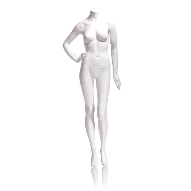 Female Mannequin - HEADLESS, Right Hand on HIP, Left Leg Slightly Bent