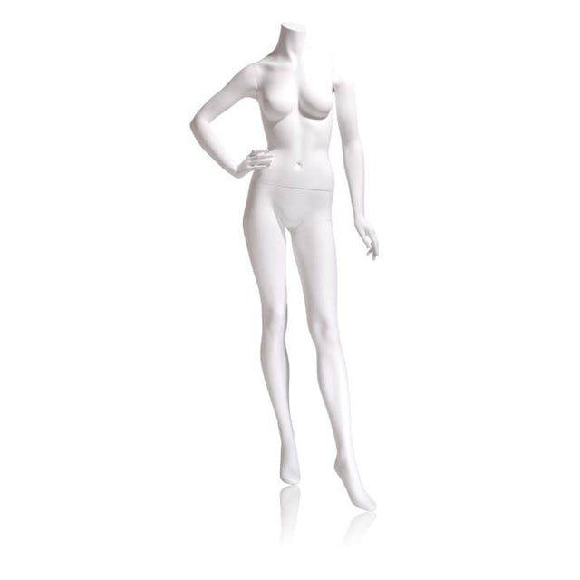 Female Mannequin - HEADLESS, Right Hand on HIP, Left Leg Forward