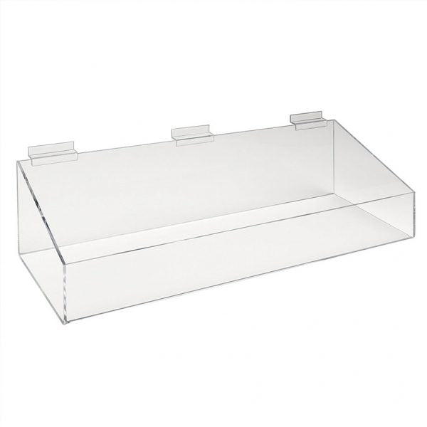 Plateau de support supplémentaire 24"x8"x3" avec paroi haute – Transparent