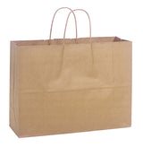 Sacs de courses 100 % papier recyclé | Kraft brun | Poignées en papier torsadé