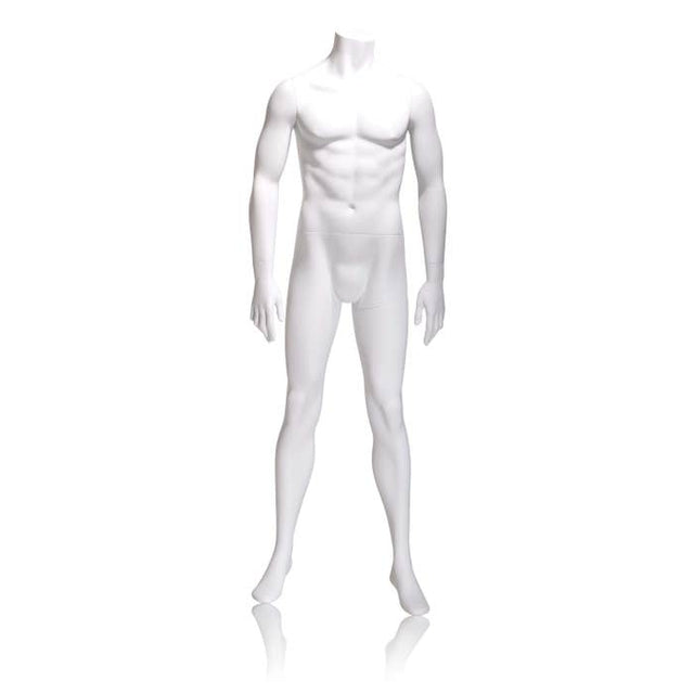 Male Mannequin - HEADLESS, Arms by SIDE, Legs Slightly Bent