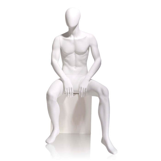 Male Mannequin - Oval HEAD, Seated