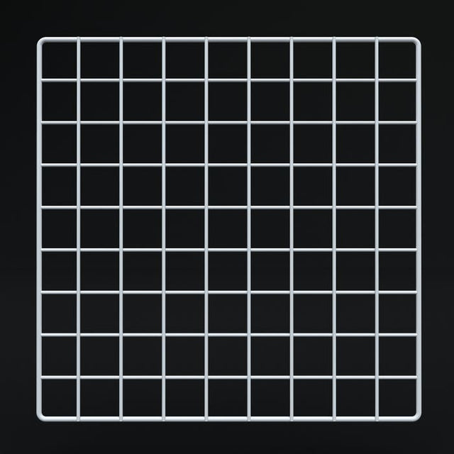 White Grid Cubbie Panel - 14"L X 14"W