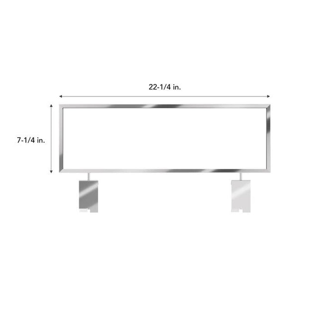 Large Metal Sign Holder for Grid Panels - 7"H X 22"W