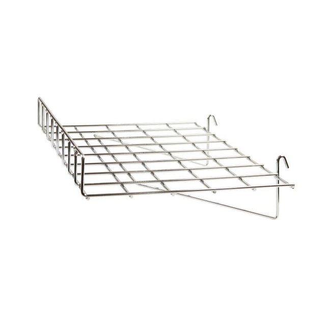 1/4" Wire Straight Shelf With Front Lip for Grid Panel