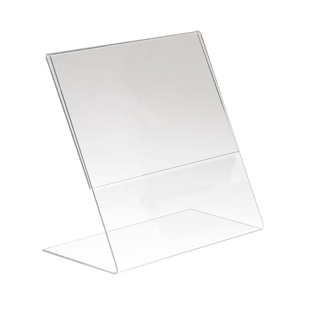 Acrylic Slantback Sign Holders for Counter Tops