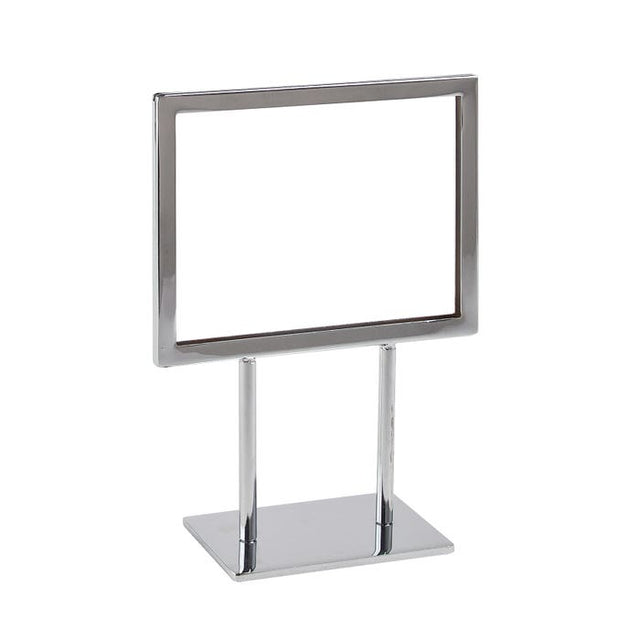 Metal Sign Holder With Mitered Corners With Flat Base
