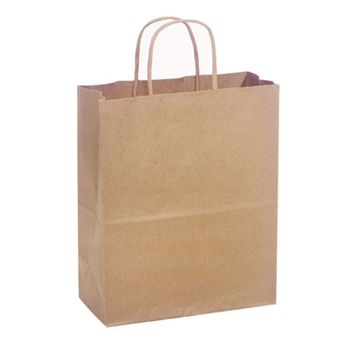 Sacs de courses 100 % papier recyclé | Kraft brun | Poignées en papier torsadé
