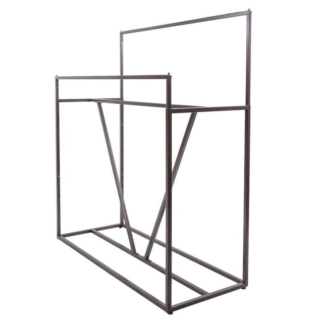 Linea Double Bar Apparel Rack With V-brace