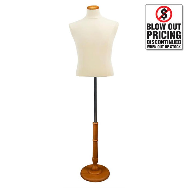 Male Shirt Form Tailor BUST, Neckblock and Base Included