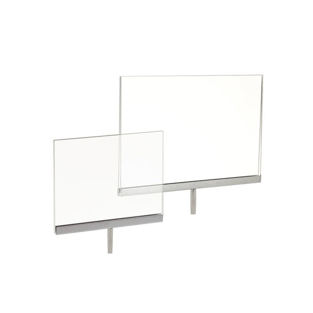 Acrylic Sign Holder With Chrome Channel and Welded Swedge Stem