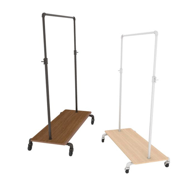 Pipeline Adjustable Ballet Bar Rack with Base Shelf