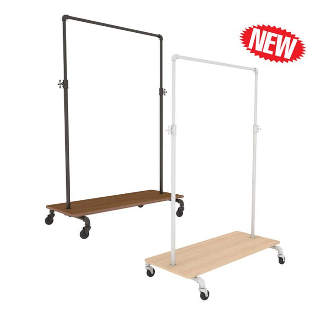 Pipeline Adjustable Ballet Bar Rack with Base Shelf