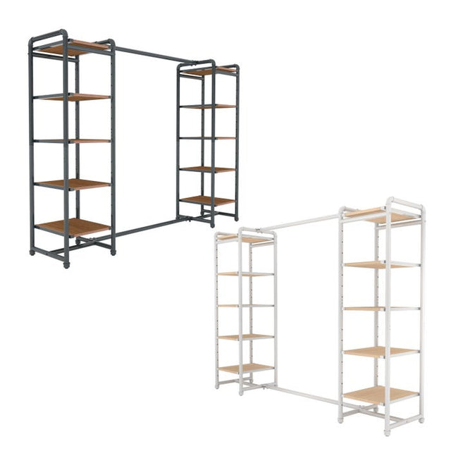 Pipeline Double Etagere with Hang Bar