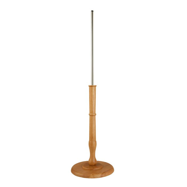 Round Wood Base With 7/8" Upright - Natural Finish