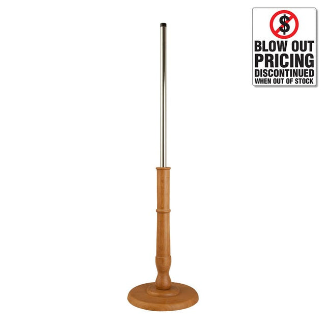 Round Wood Base With 7/8" Upright - Natural Finish