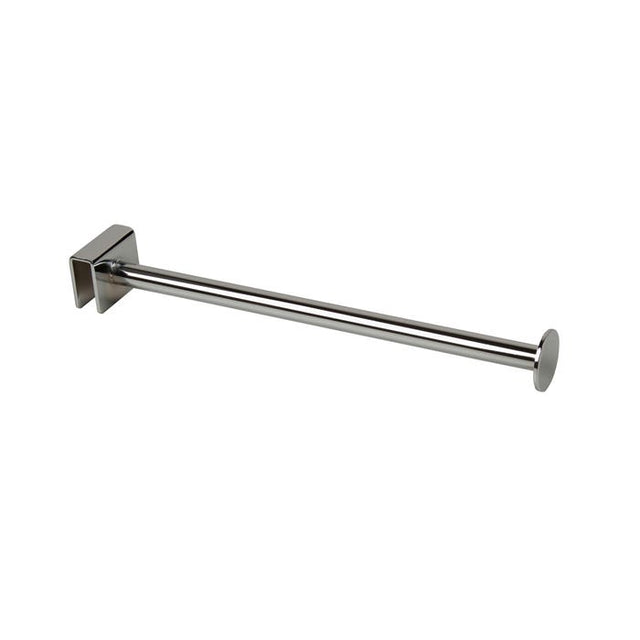 Saddle Mount - 12" Round Tubing Straight Arm W/ Disc at End - Chrome