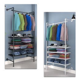 Pipeline Outrigger Kit With Hang Rail and Four Wood Shelves