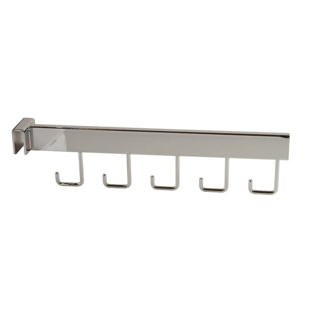 Saddle Mount - 5-HOOK Straight Faceout - Chrome