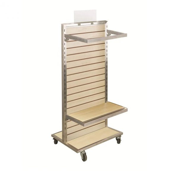 SDSM-1 Rolling 2-Sided Slat wall Merchandiser