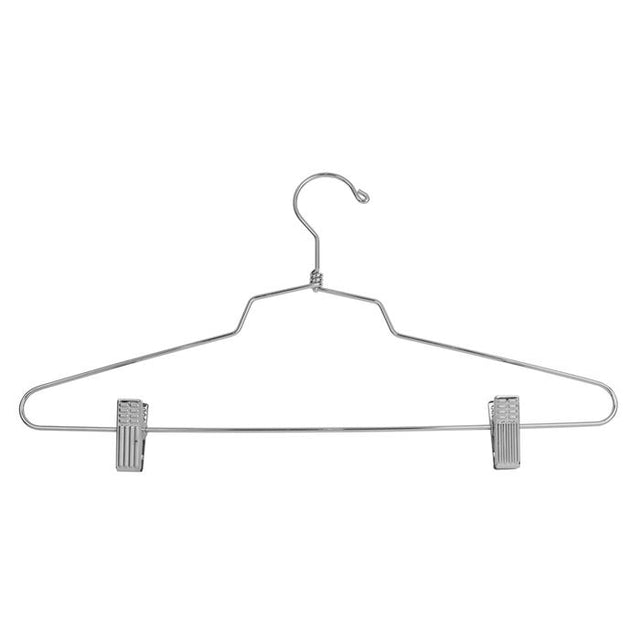 Steel Suit Hanger With Pant Clips - 16" Long