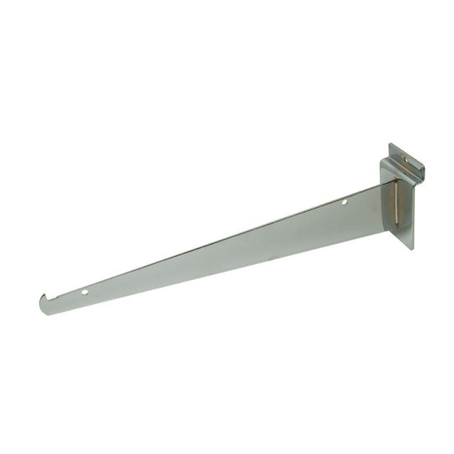 Shelf Brackets for Slatwall - Satin Chrome