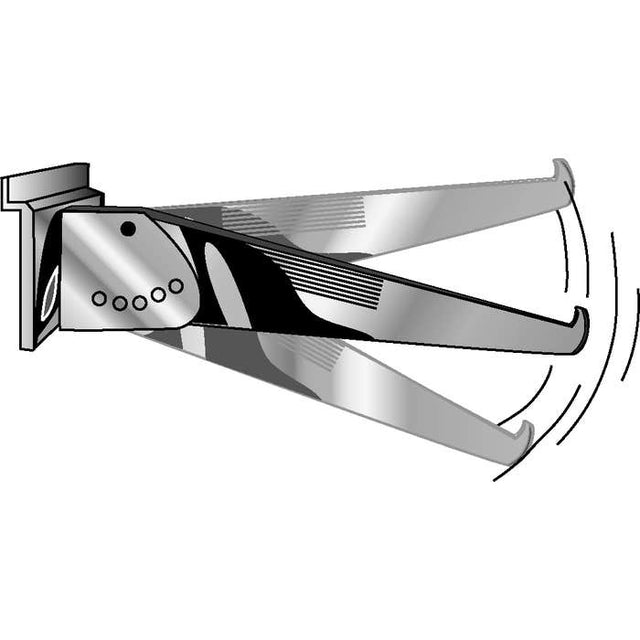 Adjustable Angle Shelf Brackets for Slatwall - Chrome