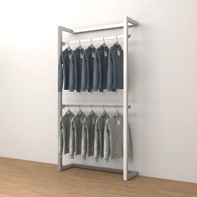 Alta Wall Unit With Two Hangrails Retail Display Kit 2