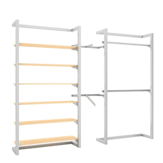 Double Alta Wall Unit With Shelving & Hanging Retail Display Kit 6
