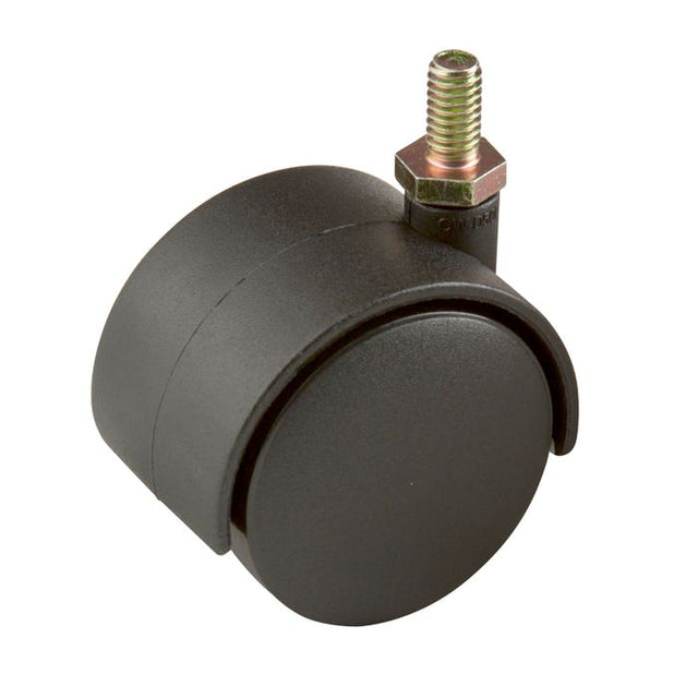 2" Plastic Twin Wheel Caster With 5/8" Stem